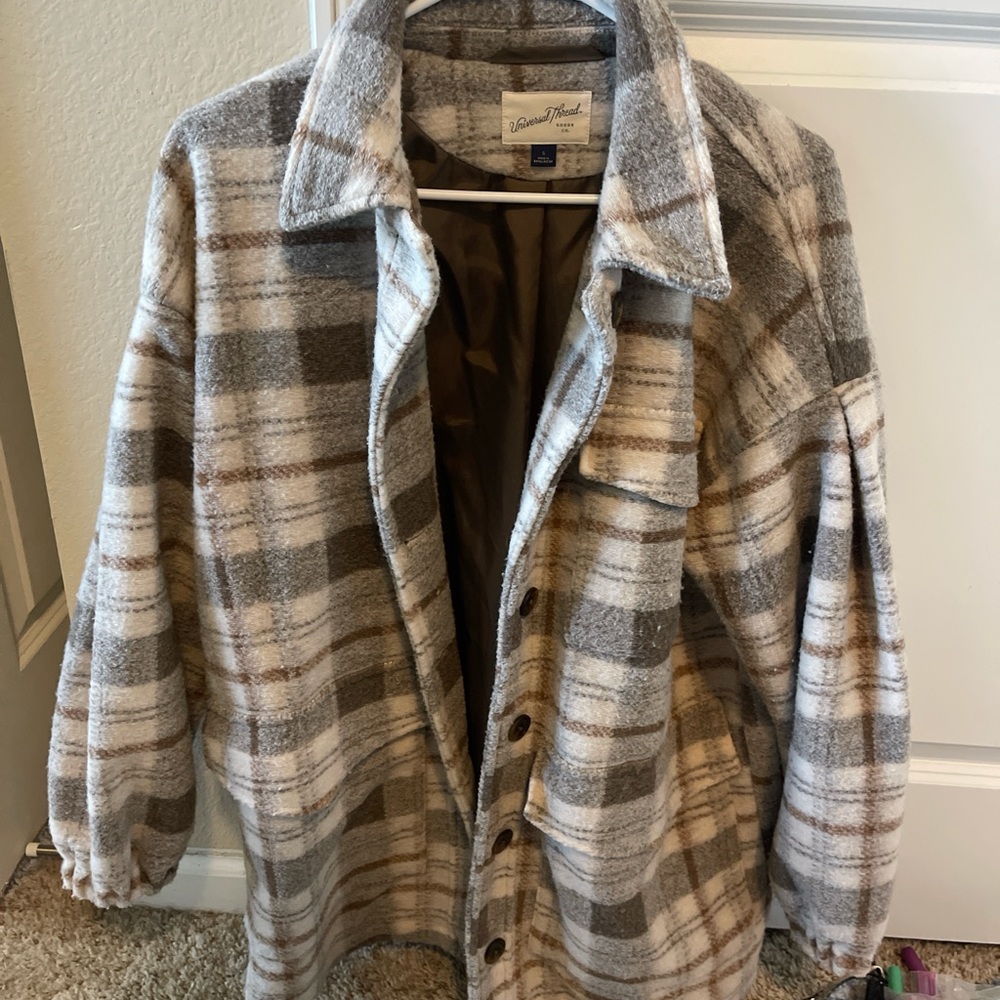 Universal Thread Plaid Wool-Blend Jacket